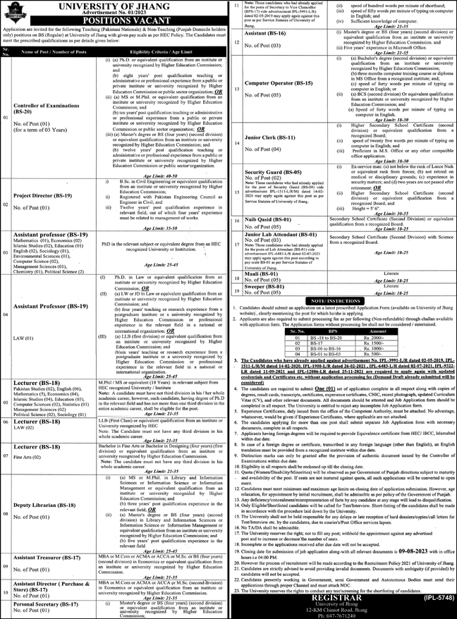 Amazing Jobs in Teaching Sector 2023 Official Advertisement