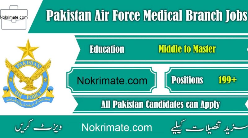 Thumbnail Latest Jobs Pakistan Air Force Medical Branch 2024